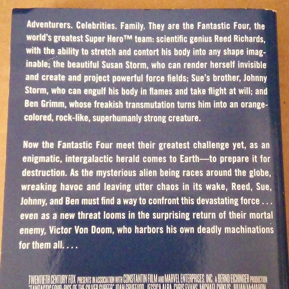 Fantastic Four: Rise of the Silver Surfer Novel. - Picture 3 of 5
